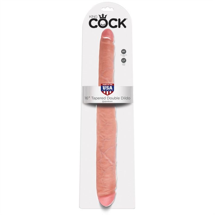 Image de KING COCK  16" TAPERED DOUBLE DILDO