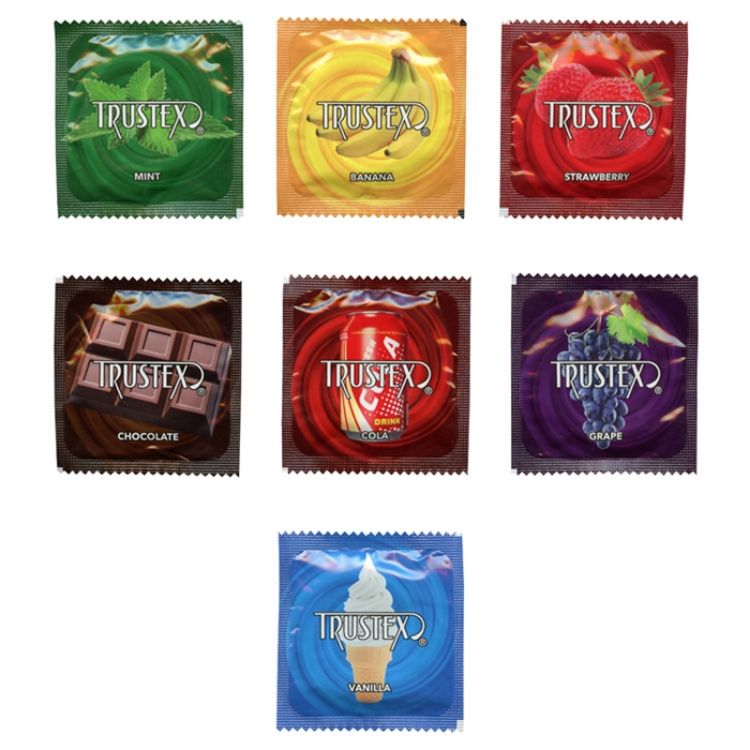 Image de CONDOM TRUSTEX ASS FLAVOR LUB JAR 100