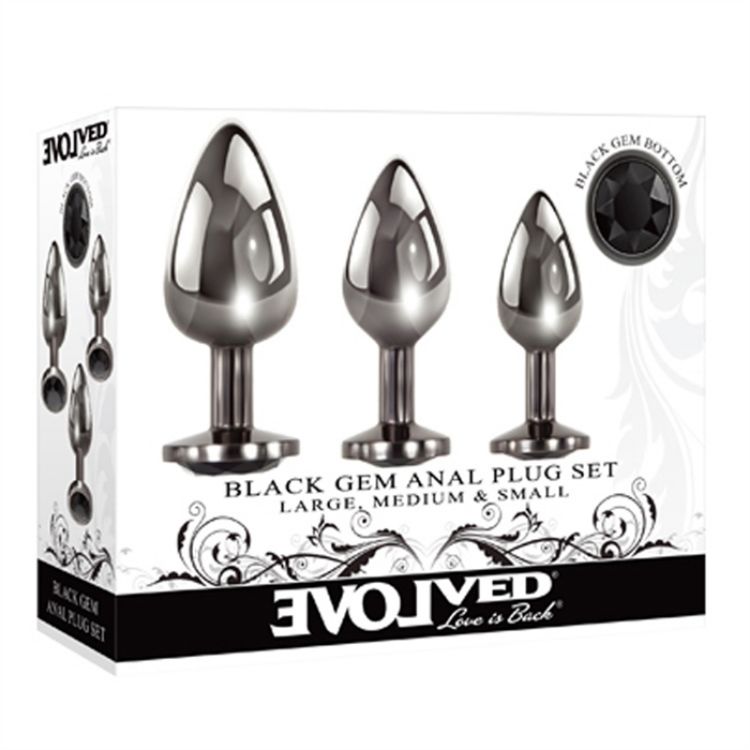 Image de Black Gem Anal Plug Set