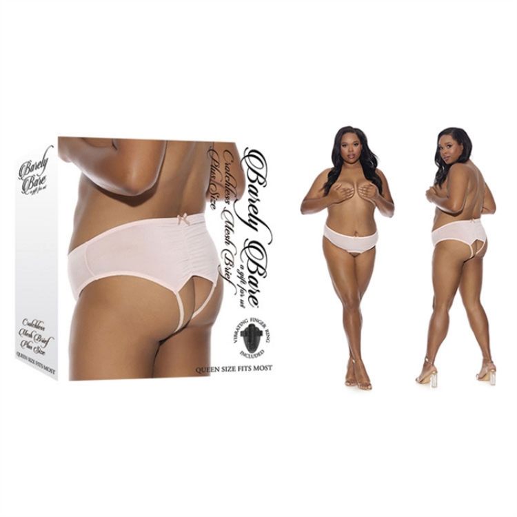 Image de CROTCHLESS MESH BRIEF PEACH PLUS SIZE