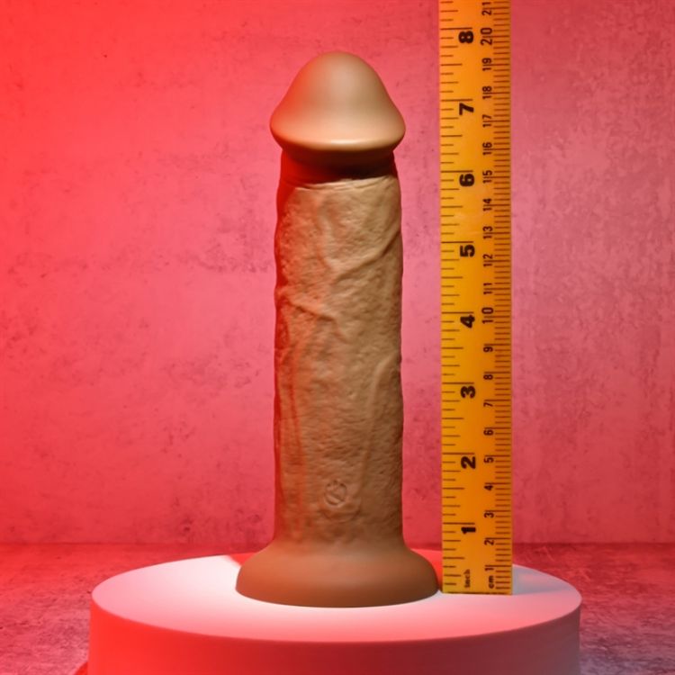 Image de 7" Girthy Vibrating Dong (dark)