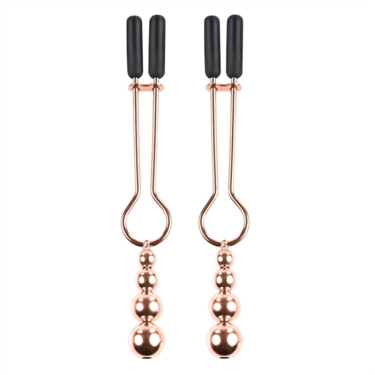 Image de Beaded Nipple Clamps - Rose Gold