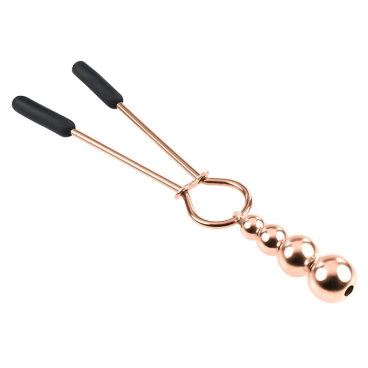 Image de Beaded Nipple Clamps - Rose Gold