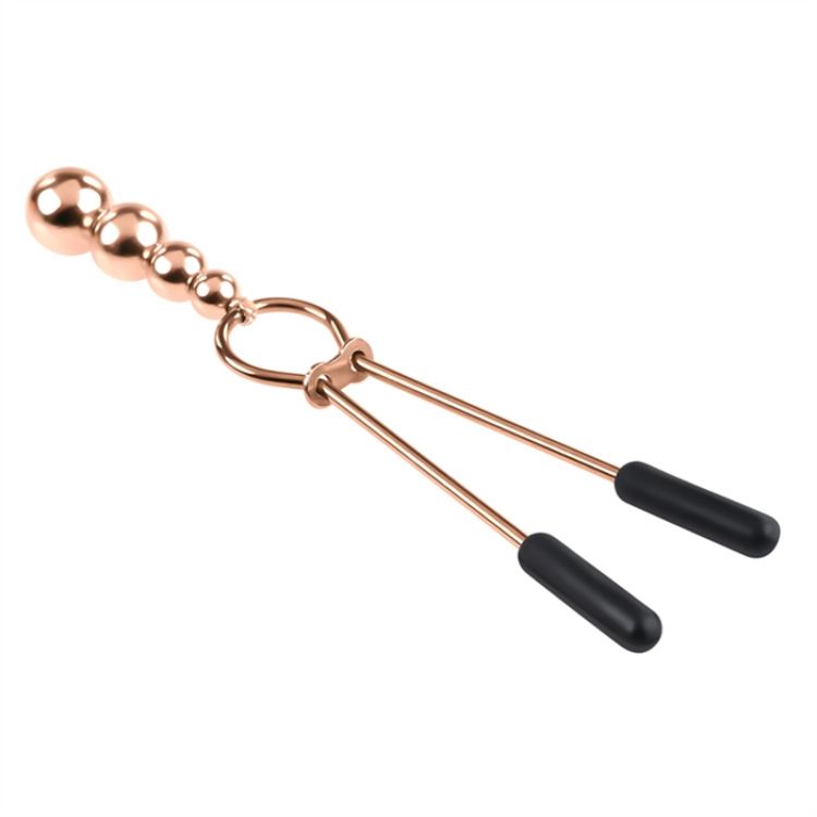 Image de Beaded Nipple Clamps - Rose Gold