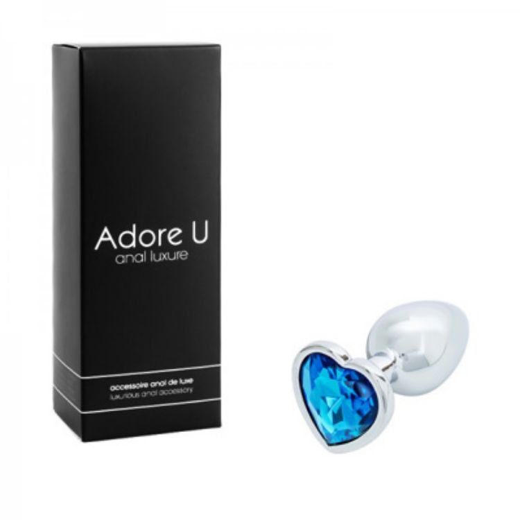 Image de Anal Luxure – Plug métal coeur – Petit – Bleu