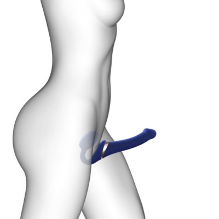 Image de Strap-On-Me - Gode ceinture pliable multi-orgasmes - Petit Bleu
