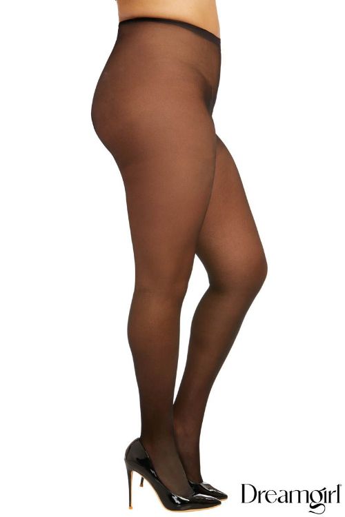 Image de Bas culotte transparent fourche ouverte