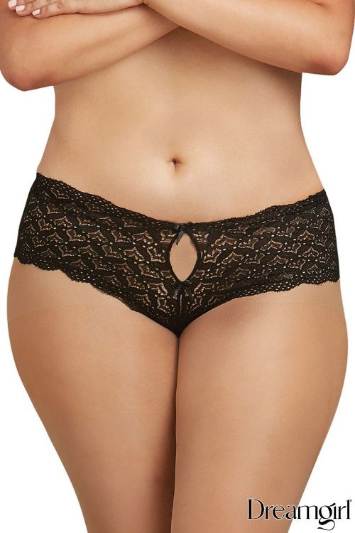Image de Culotte coeur ouvert  2X - Noir