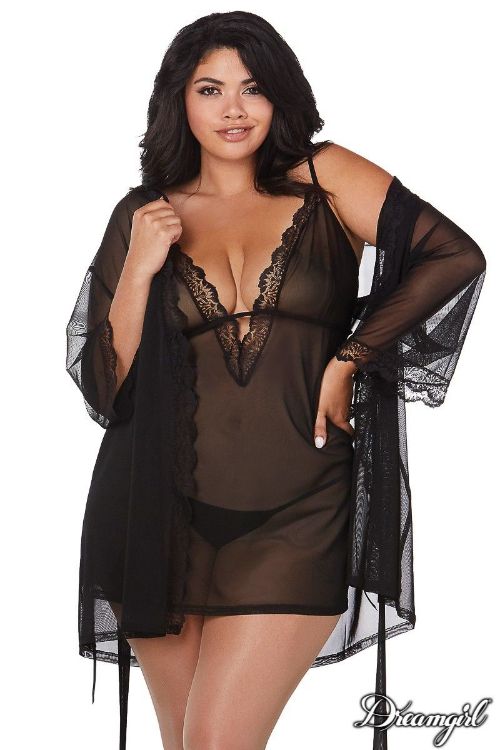 Image de Ensemble peignoir transparent - 1X
