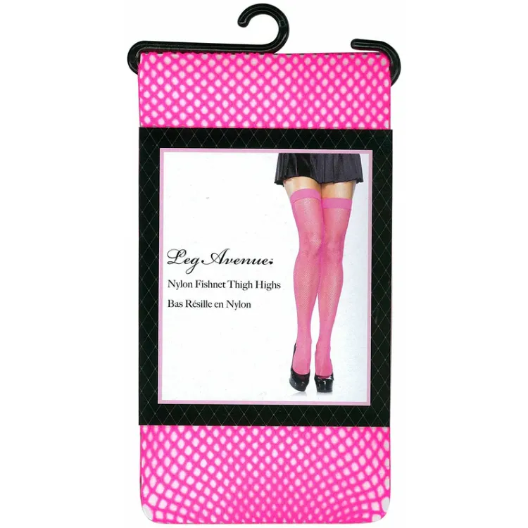 Image de Bas résille en nylon - Rose - O/S