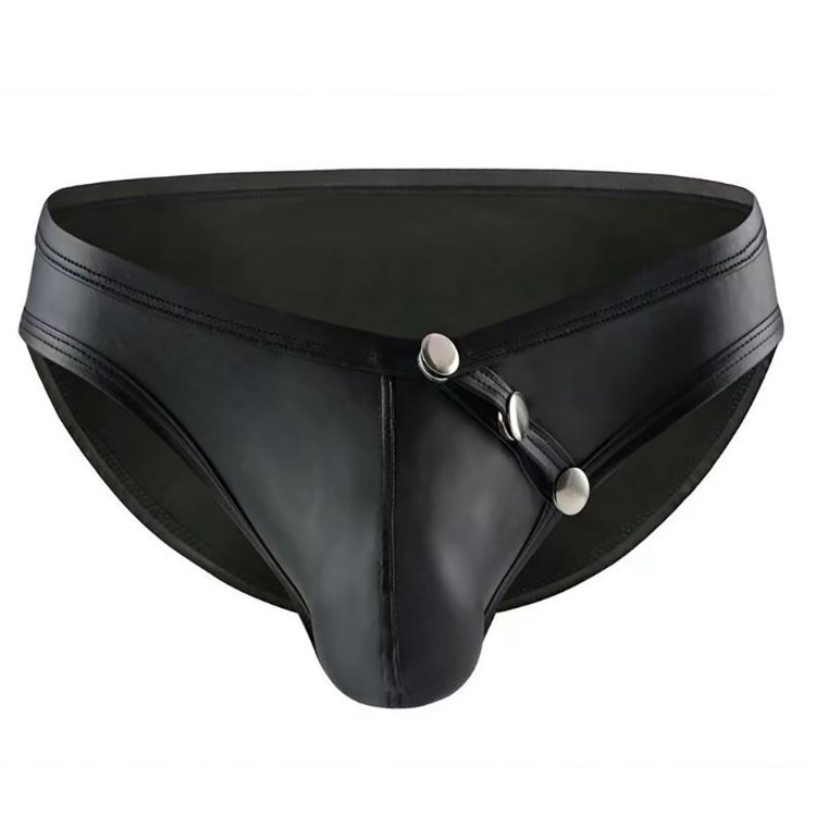 Image de RFE – Slip wetlook avec boutons-pression -  Large